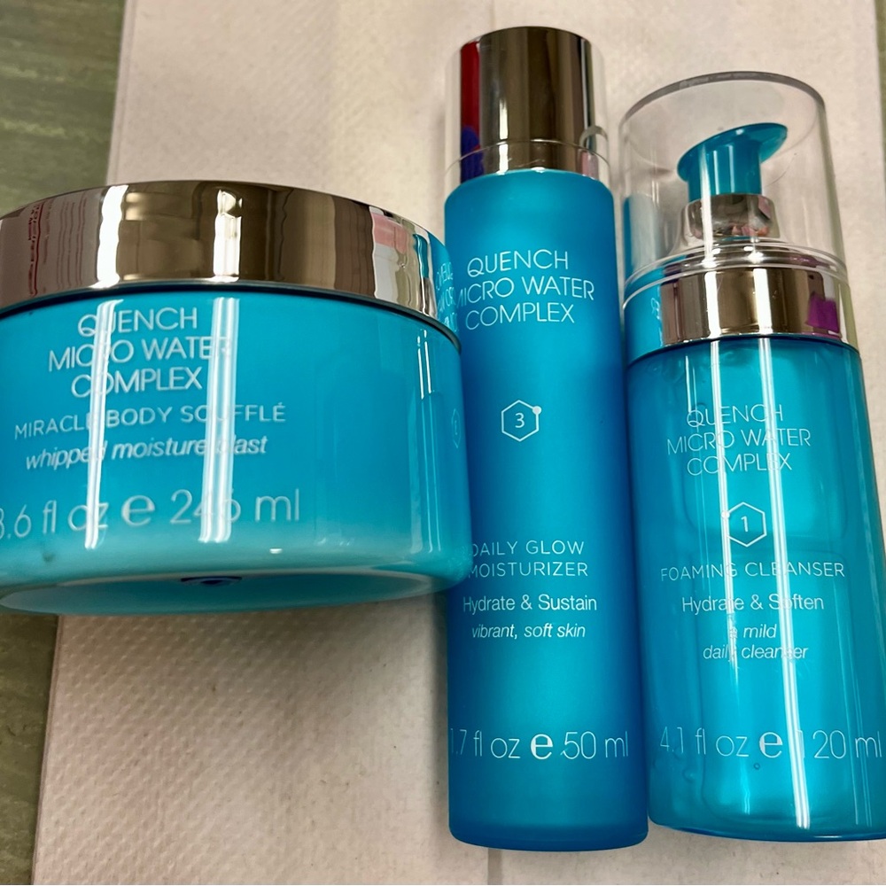 Quench Micro Water Complex Skincare 3-Piece Set – New (No Boxes)